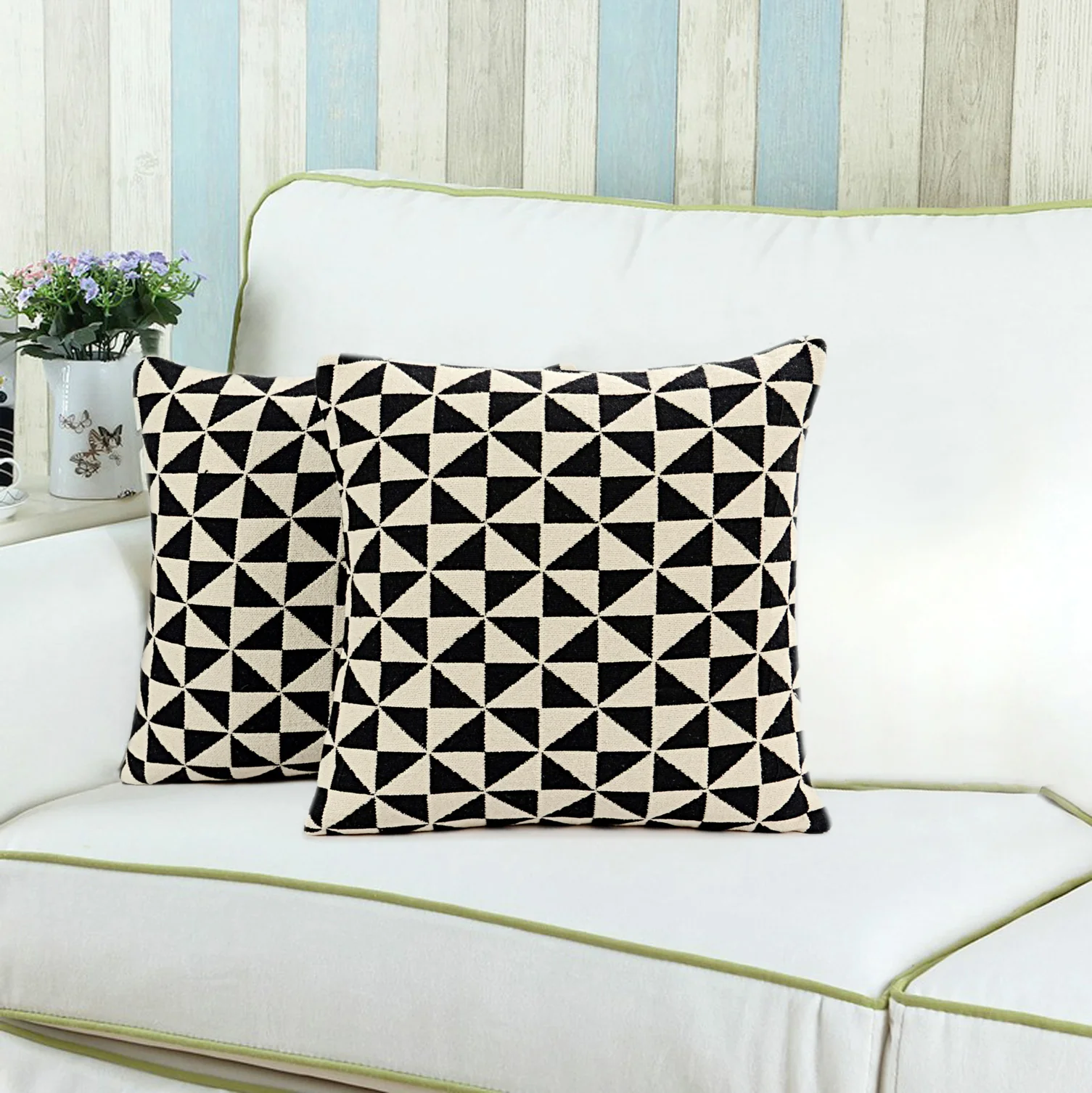 Jacquard Cushion Cover – Set of 2 – Rich Texture & Elegant Look - Image 3