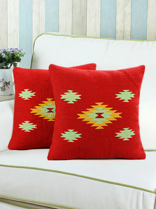 Nomad Cotton Cushion Cover - Desert Ember (Set of 2) - Image 2