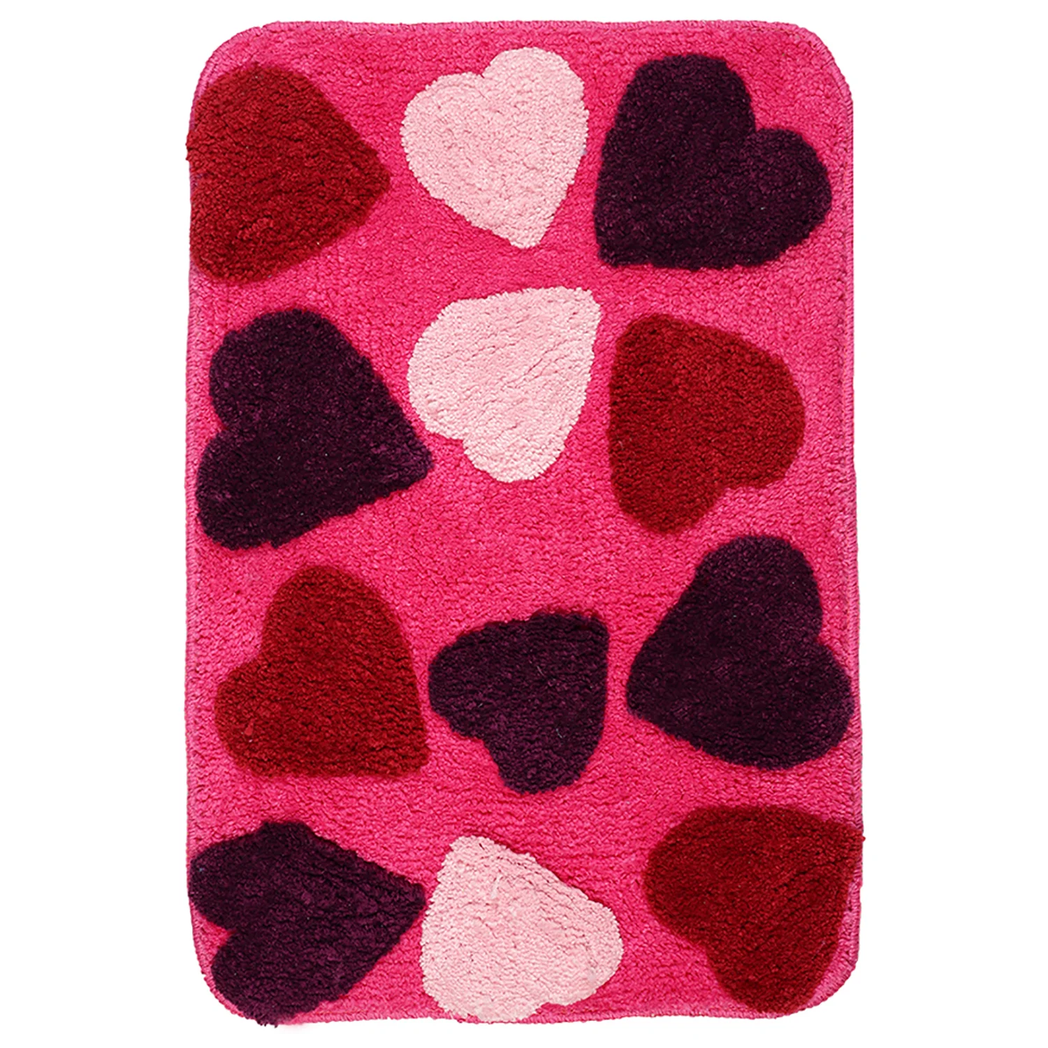Hearts Shape Micro bathmat (40 X 60 CM) - PINK - Image 2