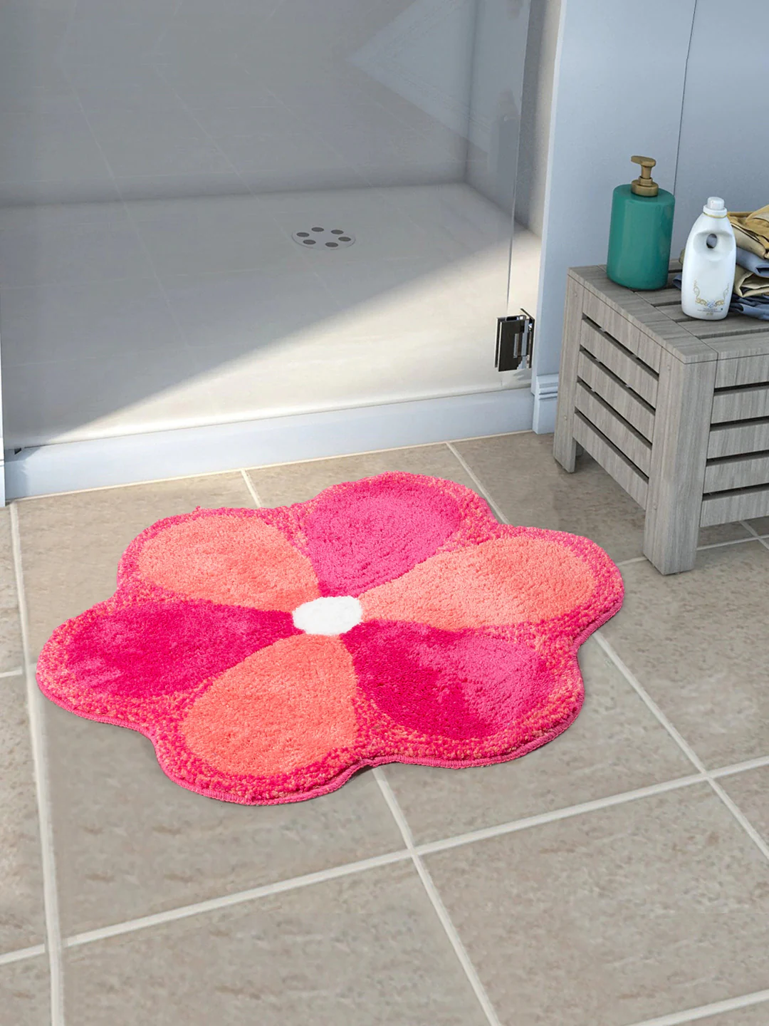 Gull Flower Micro Shape Bathmat – 60×60 cm (Bloom) - Image 10
