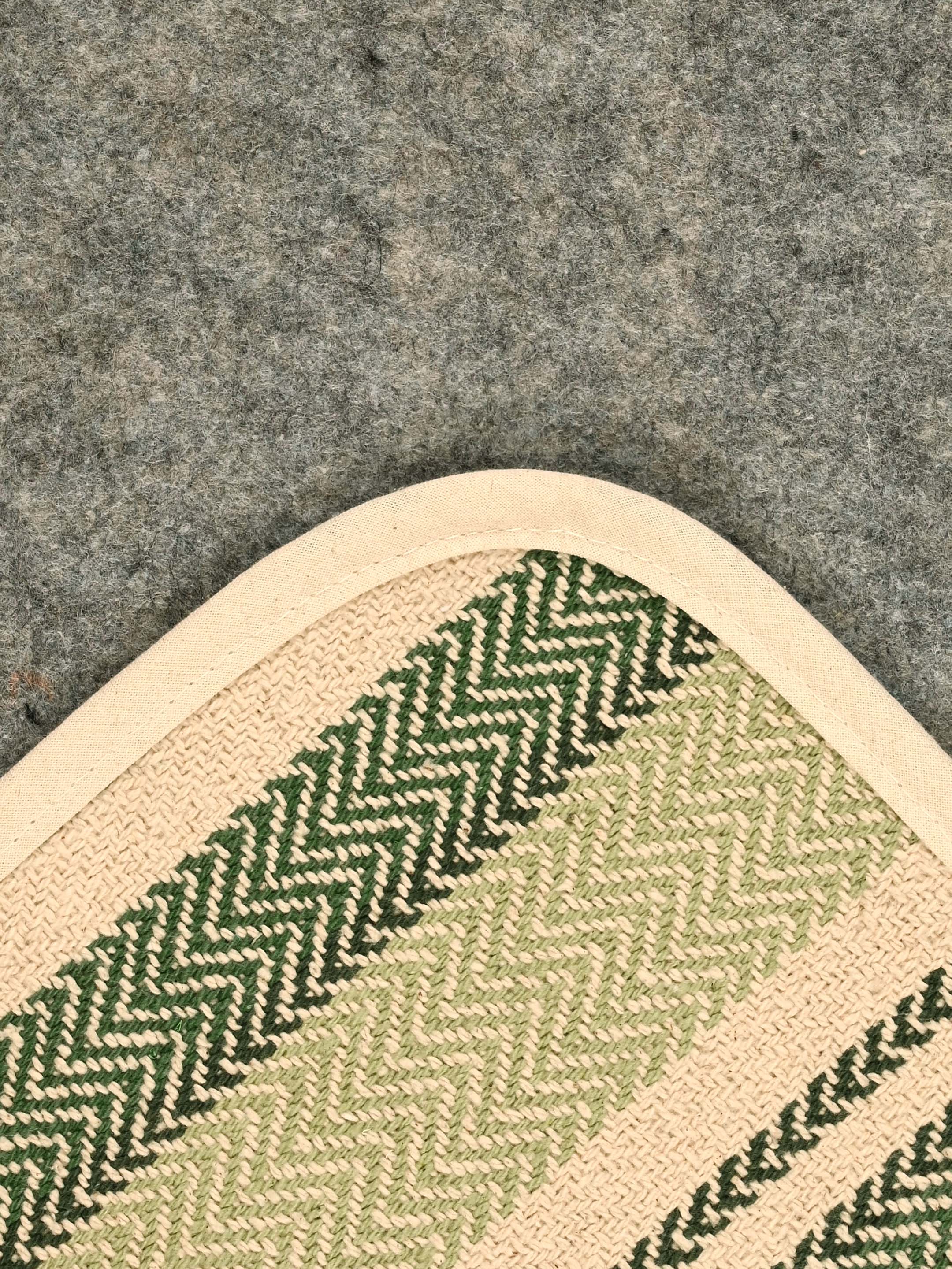 Stripe Cotton Anti-Slip Yoga Mat | Polyester Backing - Image 6