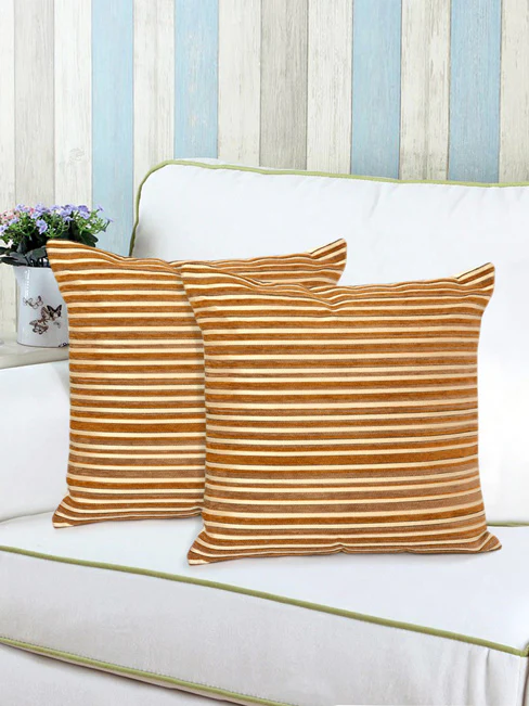 Stripe Textured Cushion Cover | 2 PC Set, 40x40 cm - Image 7