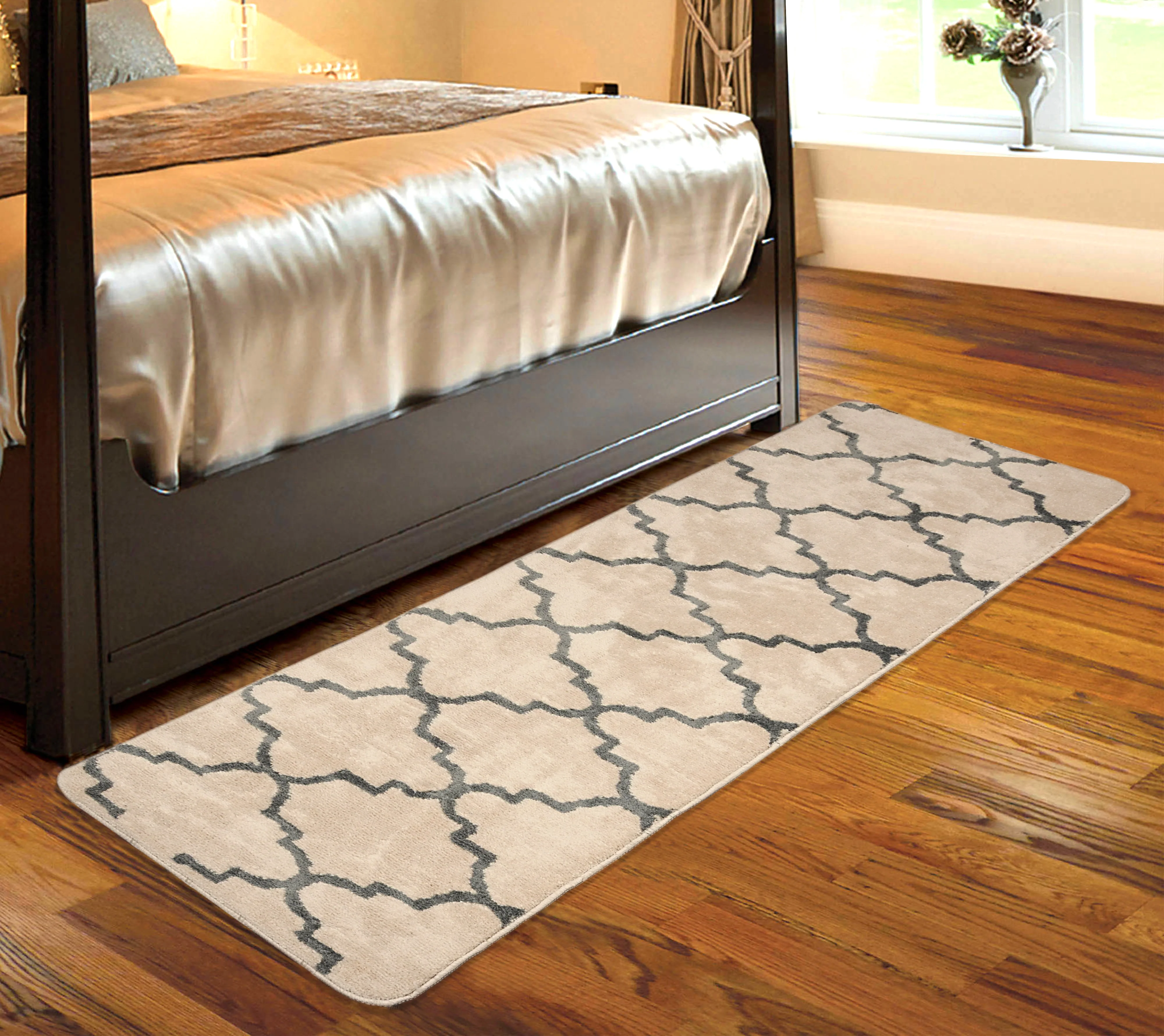 Tangier Microfiber Floor Runner | Luxurious Texture & Washable Fabric