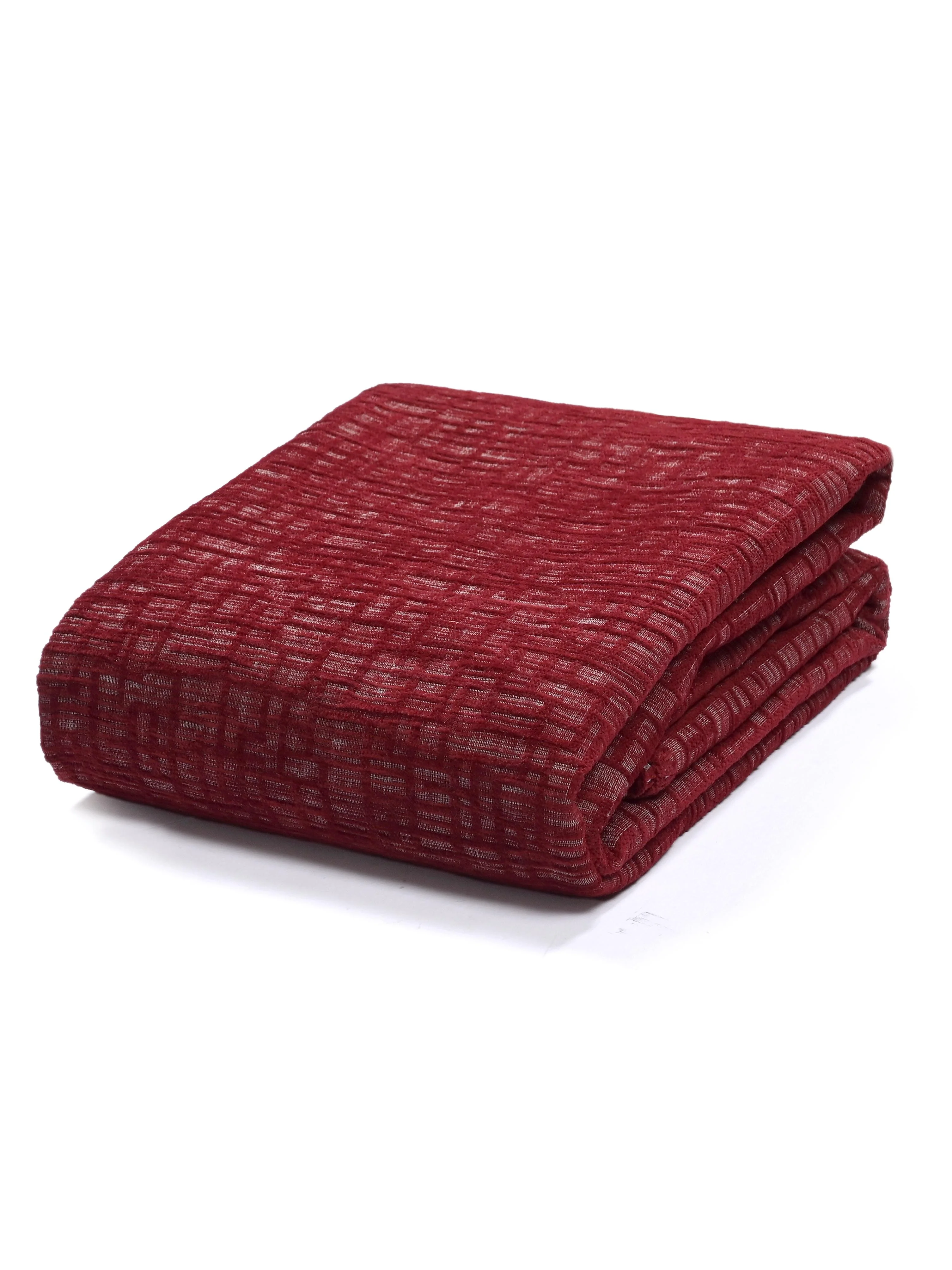 Tic-Tac Velvet Cotton Sofa Throw Cover | Textured Grid Design - Image 24