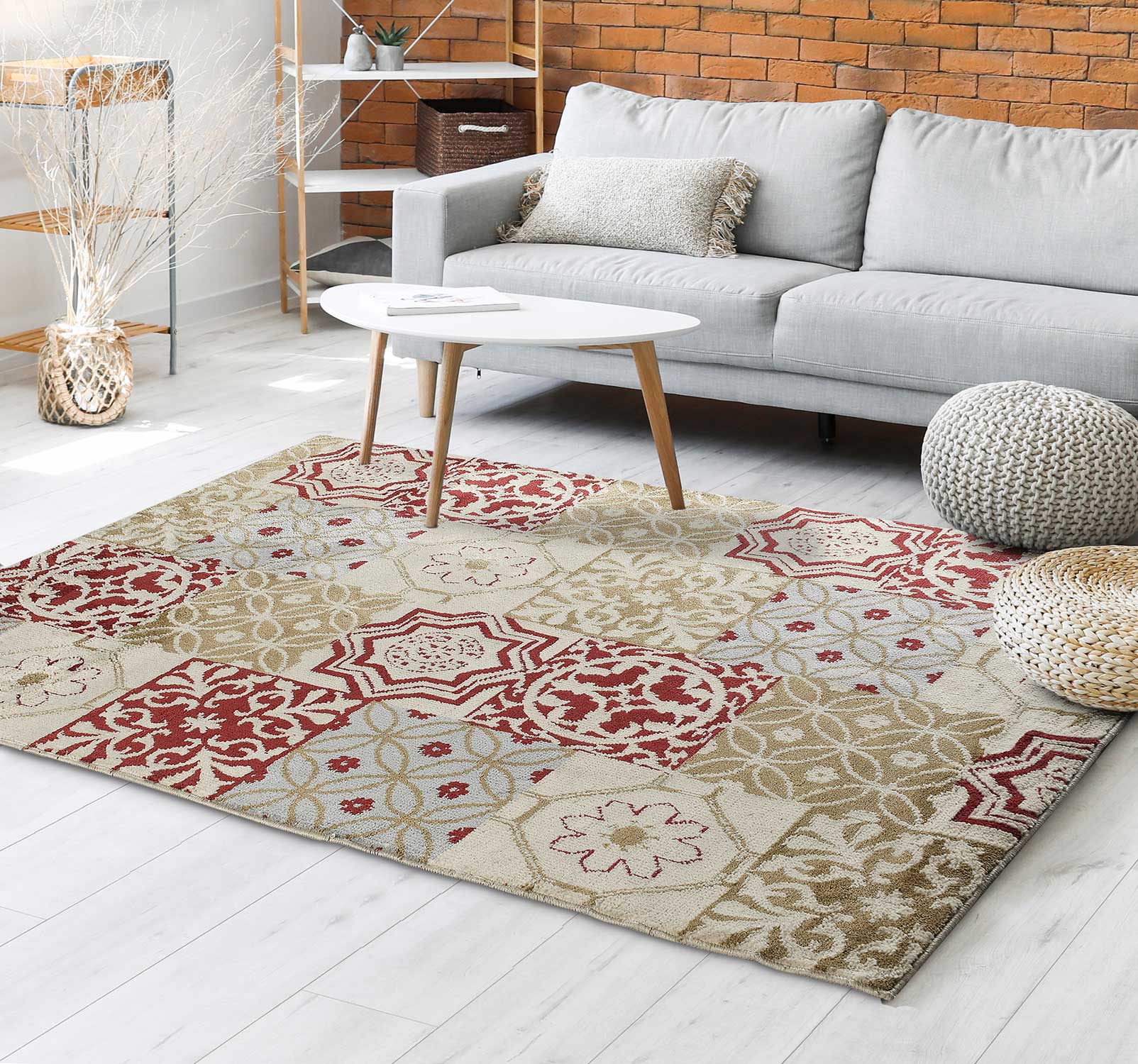 TILES Yarn Art Carpet | Heat Set BCF Yarn with Modern Tile Motif - Image 10