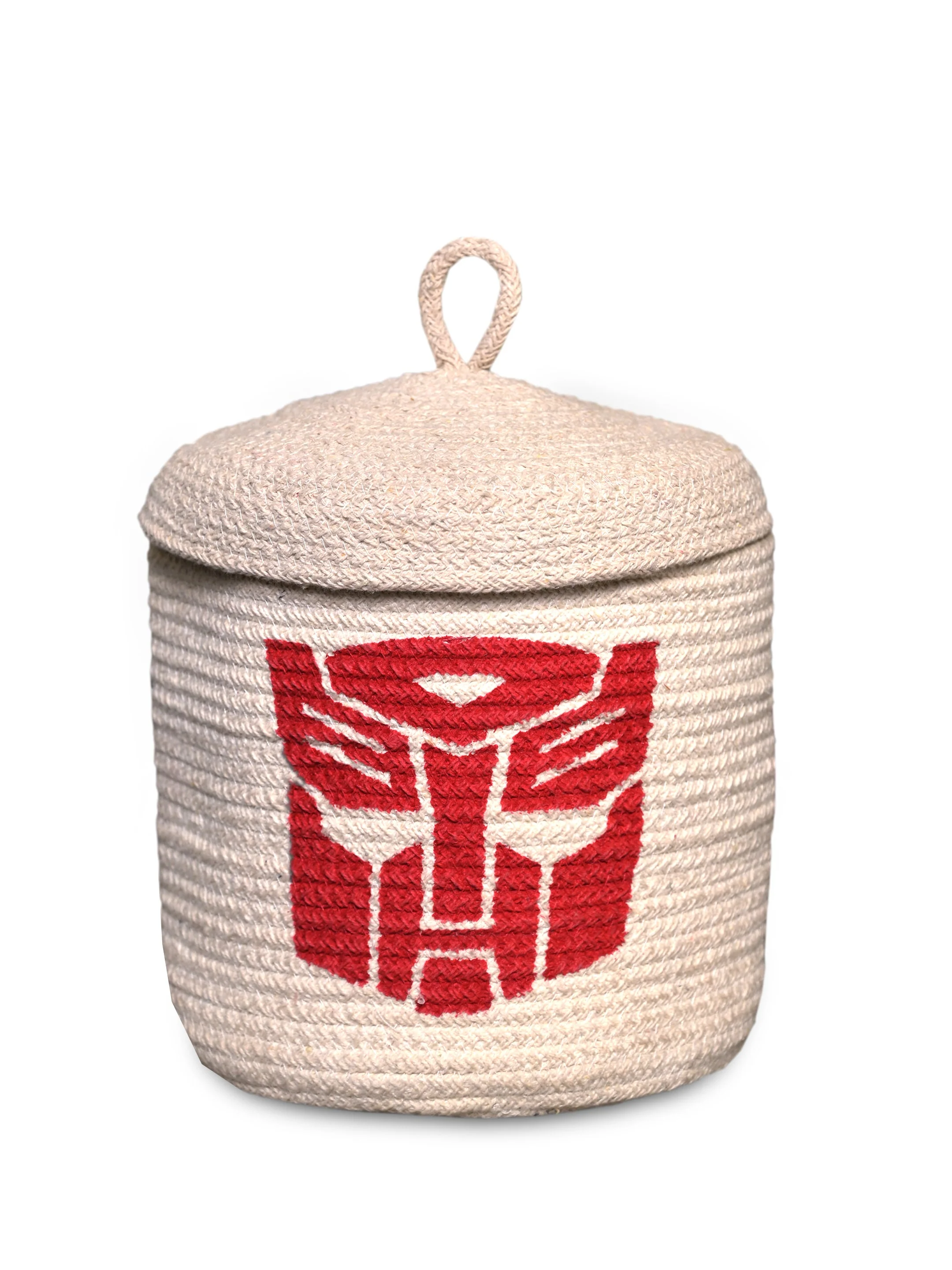 Transformer Round Basket Set of 2 – Cotton Rope Woven Storage Baskets for Home (12x20 cm & 20x20 cm) - Image 2