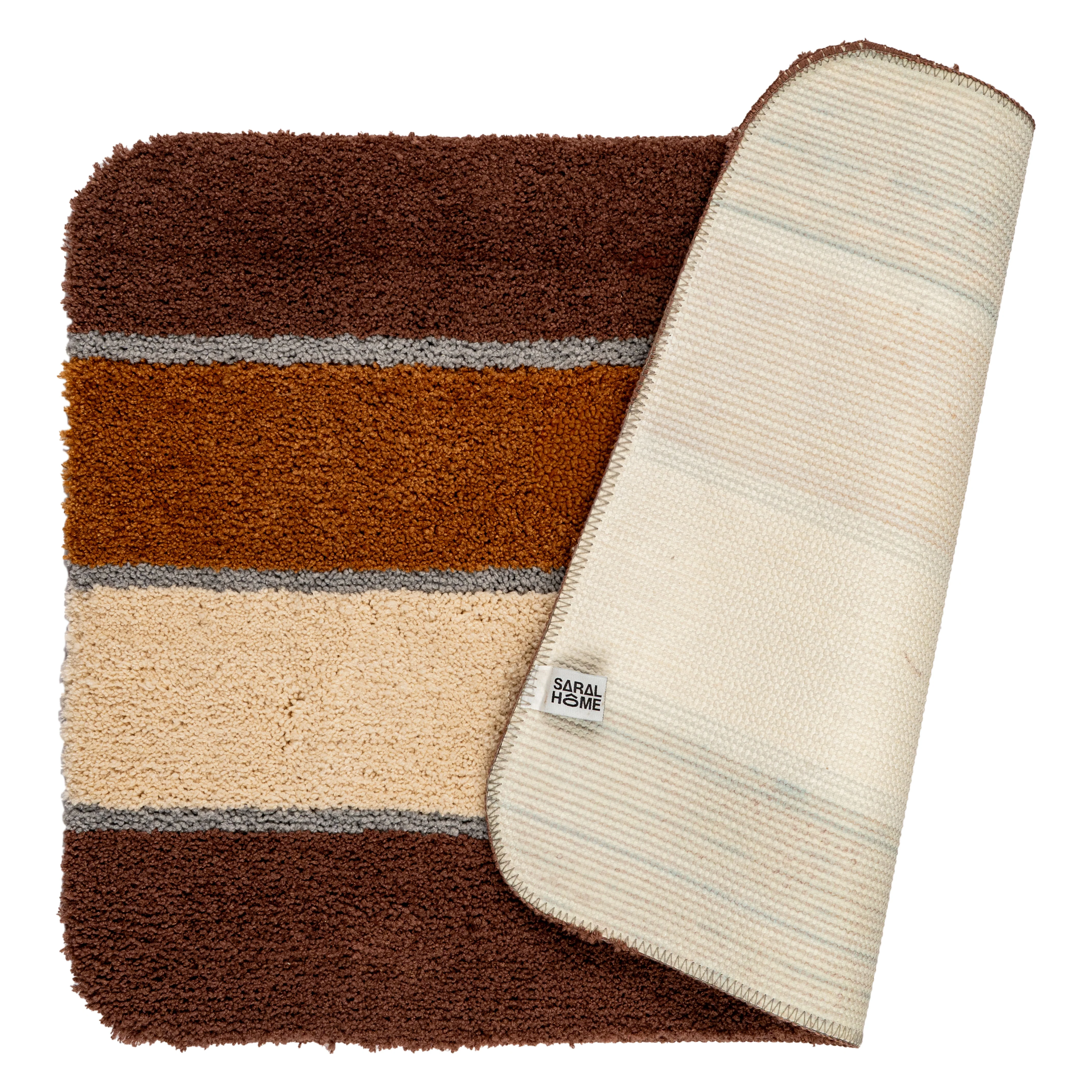 TRIS Soft Thick Microfiber Anti-Skid Bath Mats |Water Absorbing Mat | Washable Quick Drying Footmat | Home, Bathroom, Bedroom, Kitchen | Stripe Floor Mat - Image 28