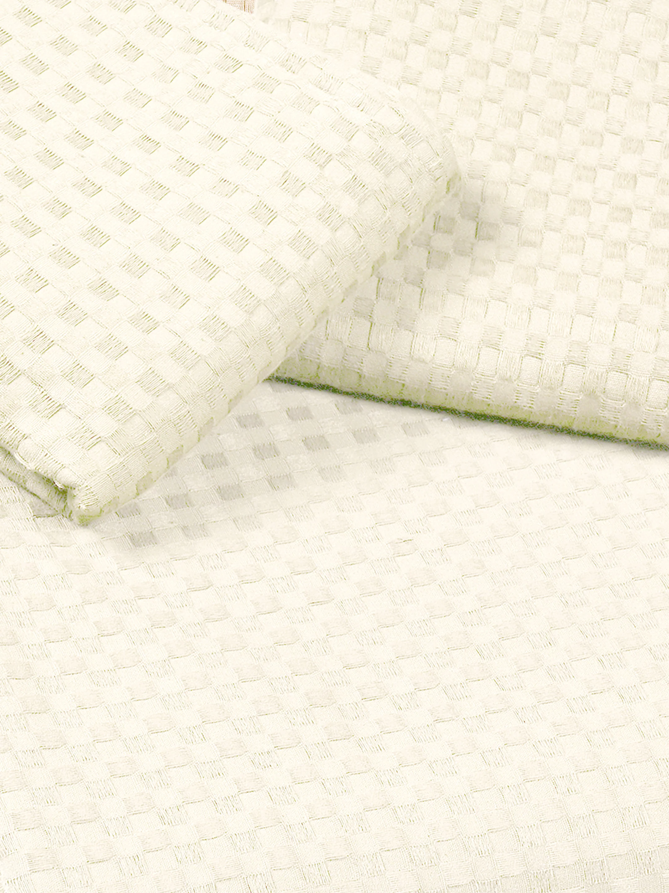 Waffle Cotton King Bed Cover Set with 2 Pillow Covers – Textured Weave Finish - Image 6