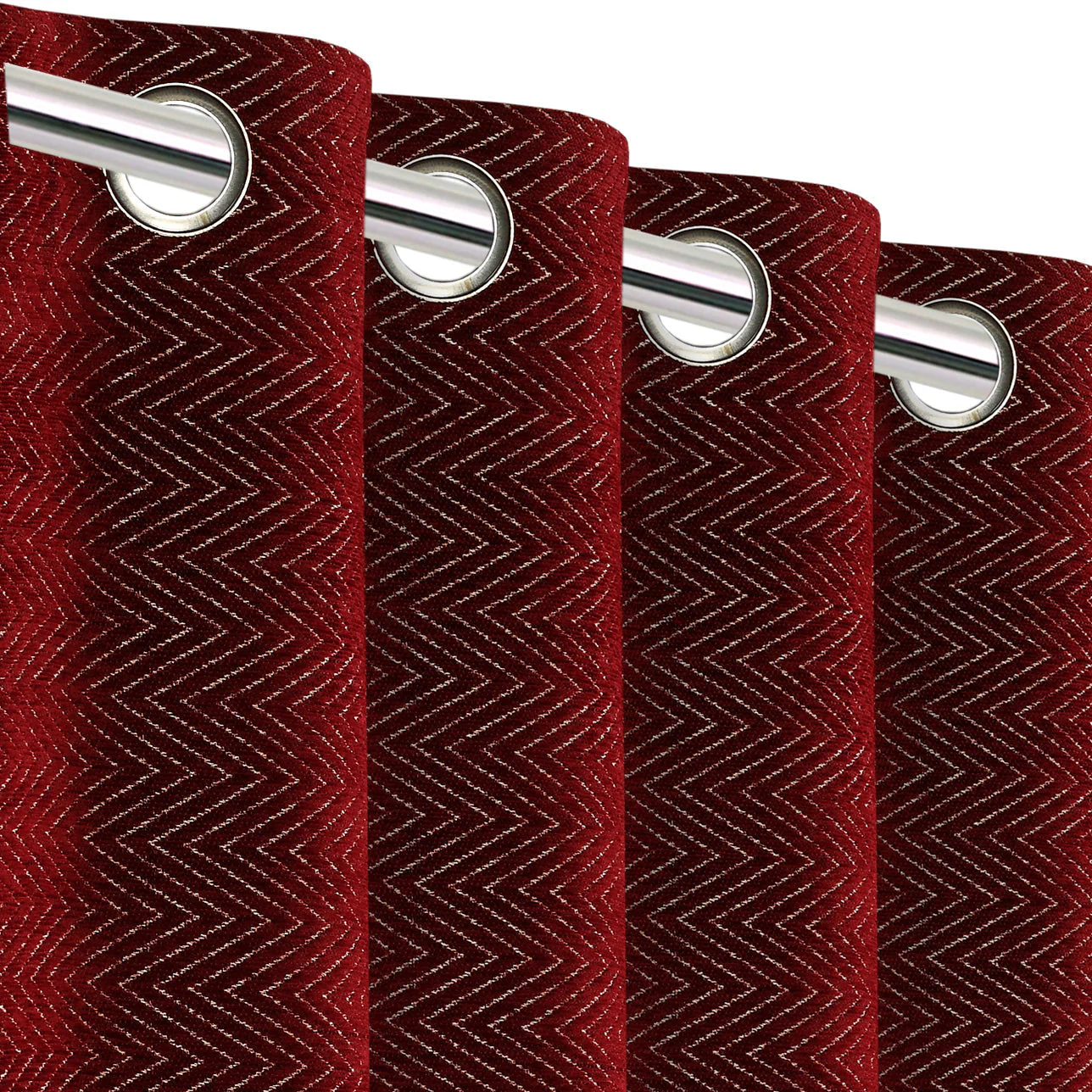 Zig Zag Damask Chenille Jacquard Curtains | Textured Luxury for Living Room - Image 20