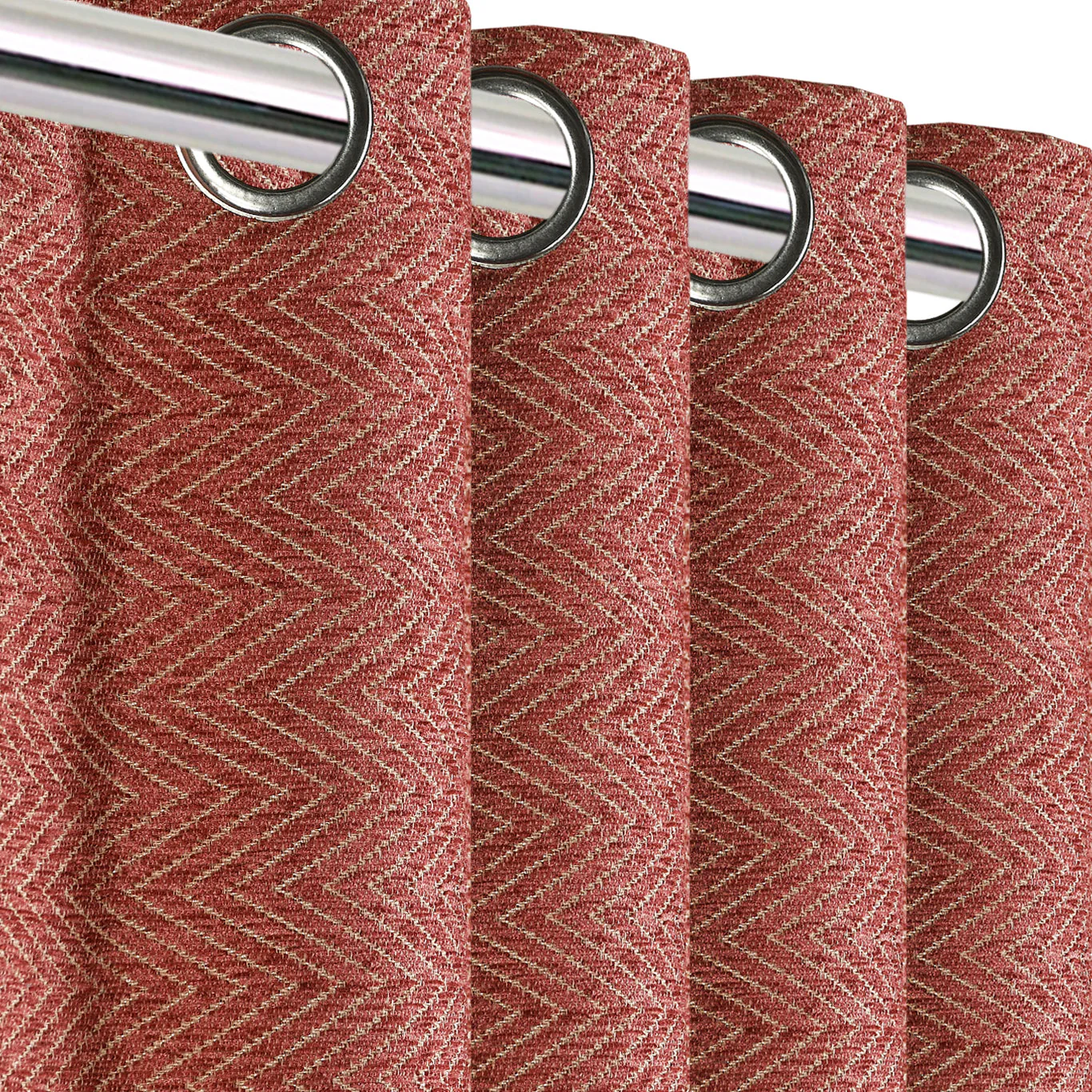 Zig Zag Damask Chenille Jacquard Curtains | Textured Luxury for Living Room - Image 3