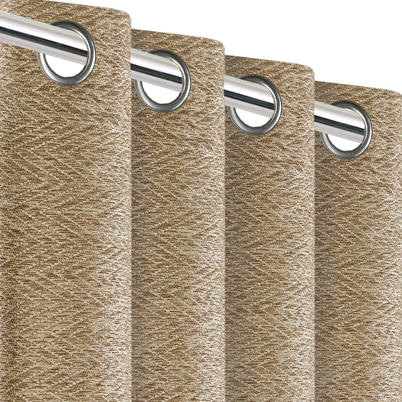Zig Zag Damask Chenille Jacquard Curtains | Textured Luxury for Living Room - Image 7
