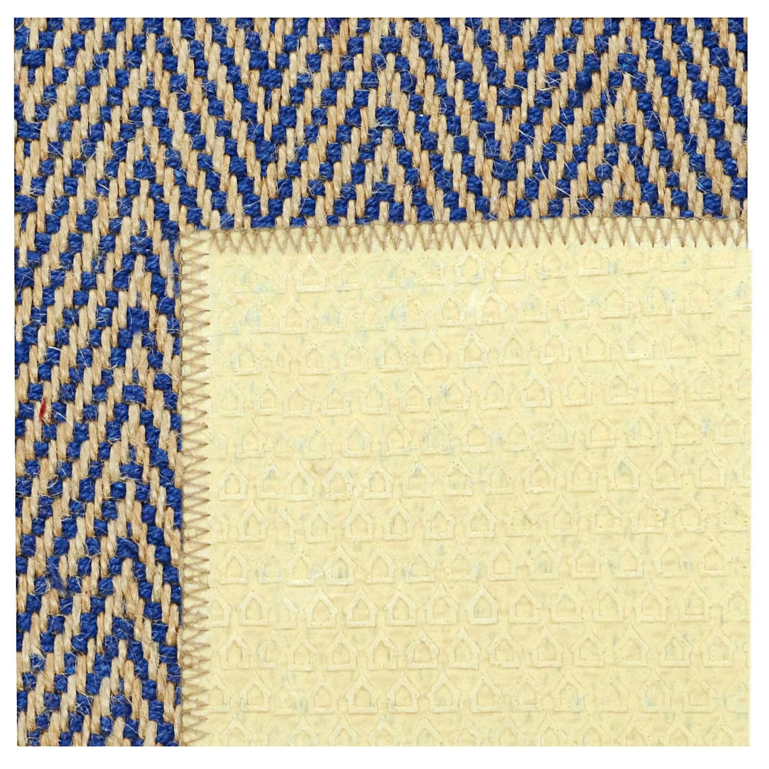 Zig Zag Jute Cotton Woven Carpet | Handwoven Pattern with Anti-Skid Base - Image 8